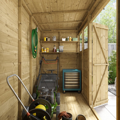 BillyOh Switch Tongue and Groove Pent Shed - 8x4 Windowed - 11mm Thickness - 3