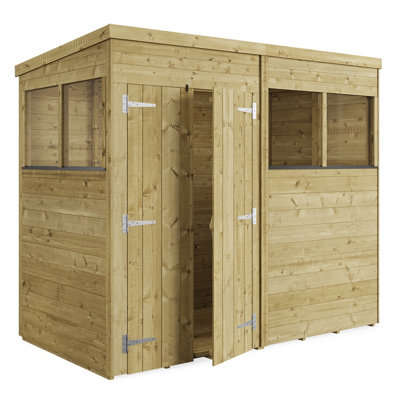 BillyOh Switch Tongue and Groove Pent Shed - 8x4 Windowed - 11mm Thickness - 4
