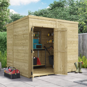 BillyOh Switch Tongue and Groove Pent Shed - 8x6 Windowed - 11mm Thickness