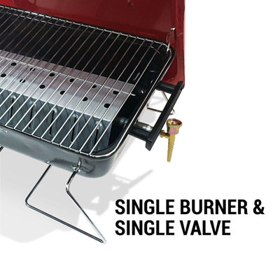 BillyOh Table Top Portable Gas BBQ - Red - 3