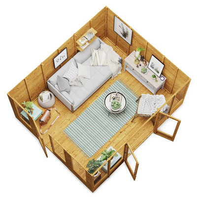 BillyOh Tessa Tongue and Groove Reverse Apex Summerhouse - 12x10 - 5