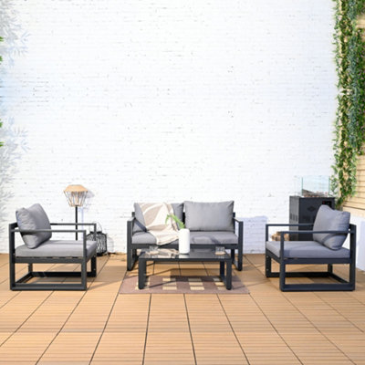 BillyOh Tuscan 4 Seater Aluminium Sofa Set
