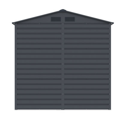 BillyOh Upton Apex Metal Shed - 7x4ft - Grey - 7