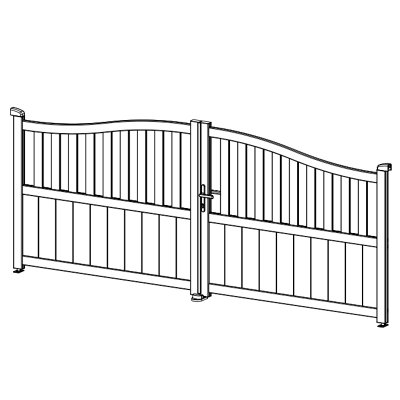 BillyOh Ward Aluminium Driveway Gate - 340 x 140 - 6