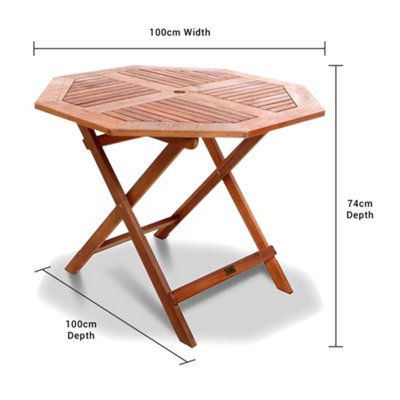 BillyOh Windsor 1m Octagonal Garden Dining Set 2 4 Seater 2 x Folding Chair Table DIY at B Q