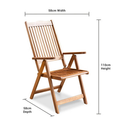 BillyOh Windsor 1m Octagonal Garden Dining Set (2-4 Seater) - 2 x Recliner Chair & Table