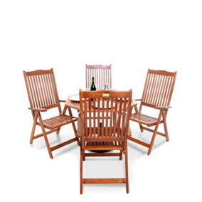 BillyOh Windsor 1m Octagonal Garden Dining Set (2-4 Seater) - 4 x Recliner Chair & Table