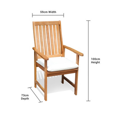 BillyOh Windsor Armchair - 1/2/4/6/8/10 Wooden High Back Armchairs - Armchair x 1 - 6