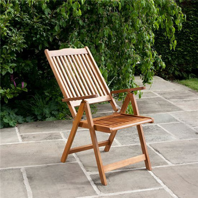 Hardwood reclining garden discount chairs