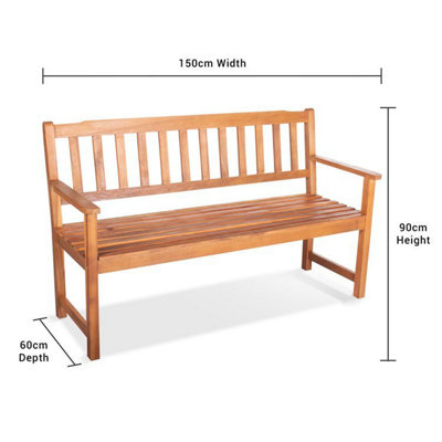 BillyOh Windsor Traditional Wooden Bench - 3 Seater Bench