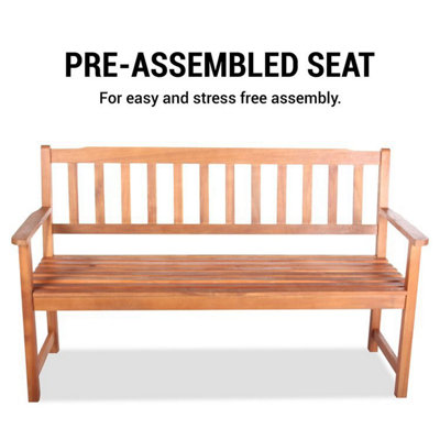 BillyOh Windsor Traditional Wooden Bench - 3 Seater Bench - 5