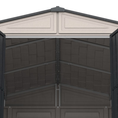 BillyOh WoodBridge II Plus Apex Plastic Shed with Foundation Kit - 10x8ft