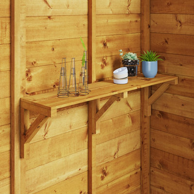 B and q wooden shelving deals unit