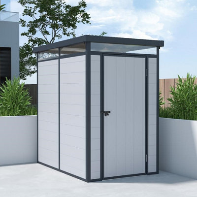 BillyOh York Pent Plastic Shed - 4x6 Grey