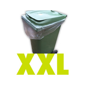 Bin Bags Clear Heavy Duty Wheelie Liners Refuse Sacks UK Made Strong Large 100 bags