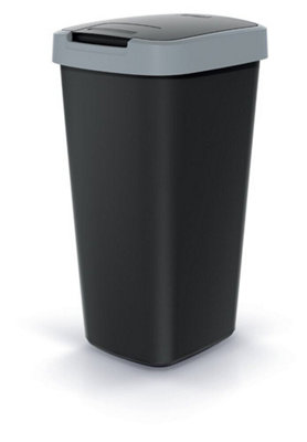 BIN / DUSTBIN / RUBBISH BIN / KITCHEN / HOME / OFFICE / PLASTIC Black Medium 25L