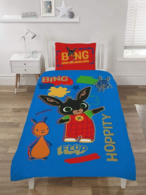 Bing Bunny Rebel Rules Single Duvet Cover and Pillowcase Set