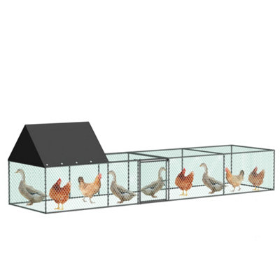 Bingopaw 319.5x81x90cm Chicken Coop, Hen Poultry Ark Elevated House Rabbit Hutch Run Nest Pet Cage