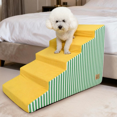 Bingopaw 5 Steps Dog Ramp Steps For Bed Sofa Car Pet Stairs, Non-Slip ...