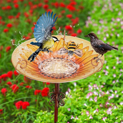 thumbnail image 2 of Ceramic Bird Bath For Outside On Ground Ground Bird Feeders 2 of 12