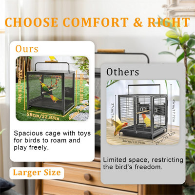 Image result for Bingopaw Portable Bird Travel Carrier Cage Iron Parrot Cockatiel ...