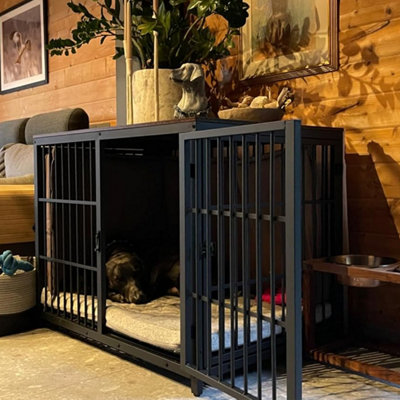 View of Bingopaw XL Industrial Dog Crate with with Tray Pet Dog Kennel Cage ...