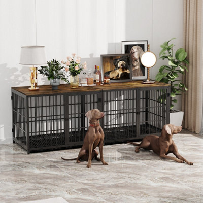 Bingopaw XL Industrial Dog Crate with with Tray Pet Dog Kennel Cage ... - Large Industrial Dog Crate