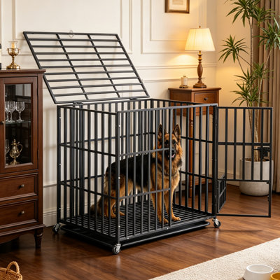 Gallery Detail: Bingopaw Xl Metal Kennel Heavy Duty Pet Puppy Playpen Crate