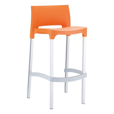 Bio Bar Stool Orangebreakfast bar stools DIY at B&Q