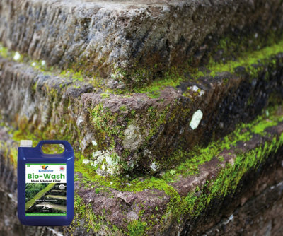 Bio-Wash Moss and Algae Killer - Removes growth on exterior hard surfaces