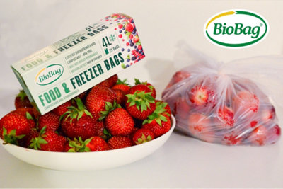 BioBag 4 Litre Compostable Freezer Bags - 1 Roll Of 25 Liners