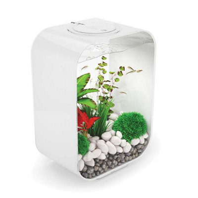 BiOrb LIFE 15L White Aquarium Fish Tank with Multi Colour LED