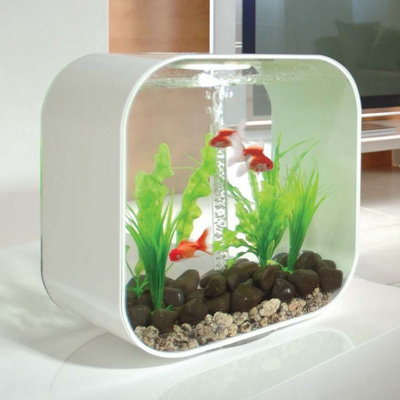BiOrb Life 30L Aquarium Fish Tank in White with Multi Colour LED Lighting