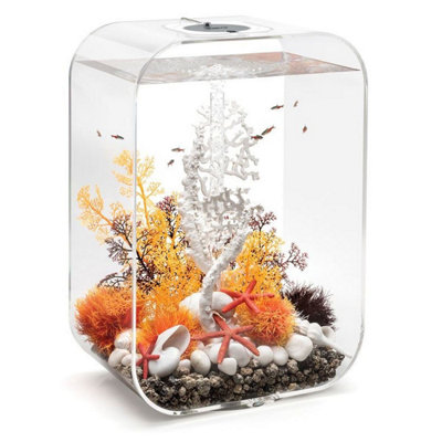 BiOrb LIFE 60L Aquarium Fish Tank in Clear with Multi Colour LED Lighting