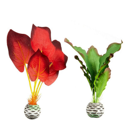 biOrb Silk Plant, Small, Red/Green DIY at B&Q