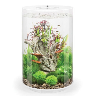 biOrb Tube 30L Aquarium Fish Tank in White with MCR LED Lighting