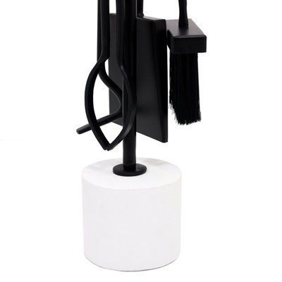 Birch Fireside Companion Set with Stand Poker Shovel Brush Tongs Tool Stand Iron - 4
