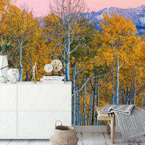 Birches and Mountains - 384x260cm - 5066-8