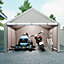 Birchtree 10X10FT Garden Waterproof Anti-UV Storage Tent Bike Shed Steel Frame Zipper Door