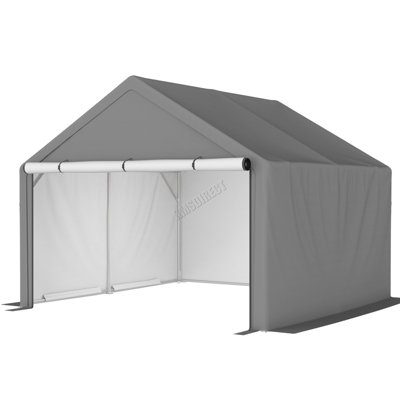 Birchtree 10X10FT Garden Waterproof Anti UV Storage Tent Bike Shed Steel Frame Zipper Door