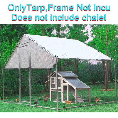 Birchtree 347x193CM Chicken Run cage Cover Garden UV-resistant Roof Shelter Trap Kennel