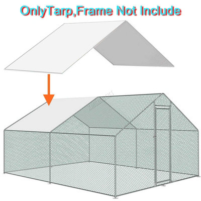 Birchtree 347x193CM Chicken Run cage Cover Garden UV-resistant Roof Shelter Trap Kennel - 3