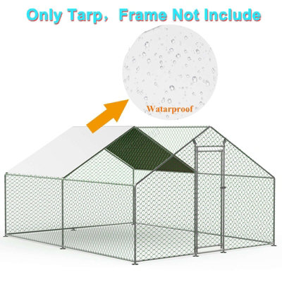 Birchtree 347x193CM Chicken Run cage Cover Garden UV-resistant Roof Shelter Trap Kennel - 6