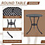BIRCHTREE 3PCS Outdoor Garden Aluminum Furniture Table & 2 Chairs Set Black