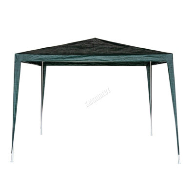 BIRCHTREE 3X3M Outdoor PE Gazebo Patio Shade Canopy Waterproof 4 Pieces Sidewalls Green - 7