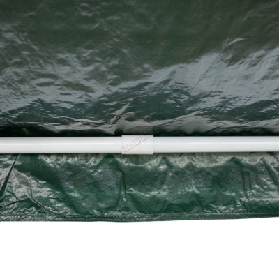 BIRCHTREE 3X3M Outdoor PE Gazebo Patio Shade Canopy Waterproof 4 Pieces Sidewalls Green - 8
