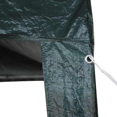 BIRCHTREE 3X3M Outdoor PE Gazebo Patio Shade Canopy Waterproof 4 Pieces Sidewalls Green - 9