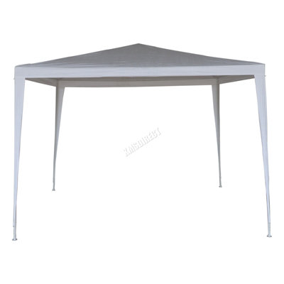 BIRCHTREE 3X3M Outdoor PE Gazebo Patio Shade Canopy Waterproof 4 Pieces Sidewalls White - 8