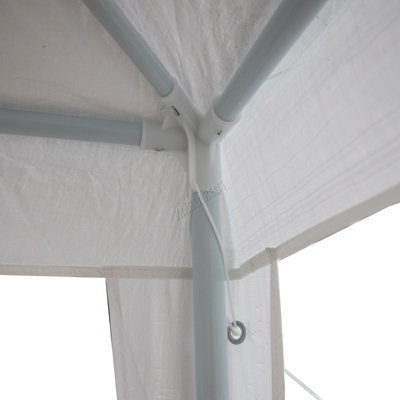 BIRCHTREE 3X3M Outdoor PE Gazebo Patio Shade Canopy Waterproof 4 Pieces Sidewalls White - 9