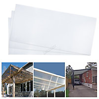 Birchtree 4MM Polycarbonate Greenhouse Sheets 14PCS Twinwall Roofing For Outdoor Glazing Panels Shed Panel Solid PS01 Clear